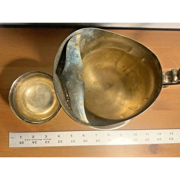 Vintage Gorham Silver Plate YH342 Footed Pitcher and Small Bowl - Picture 15 of 15